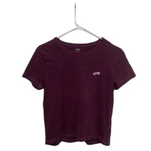 Vans Prune Vistaview Short Sleeve Crop Top Women’s Size Medium